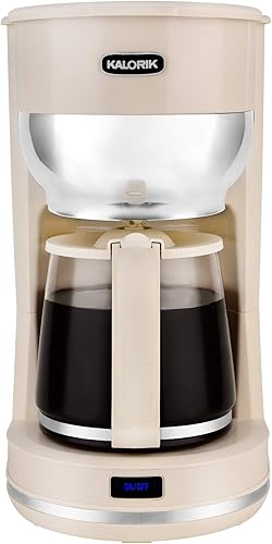 Kalorik Cafetera retro Mid-Century de 10 tazas, color crema disponible en Yaxa Peru