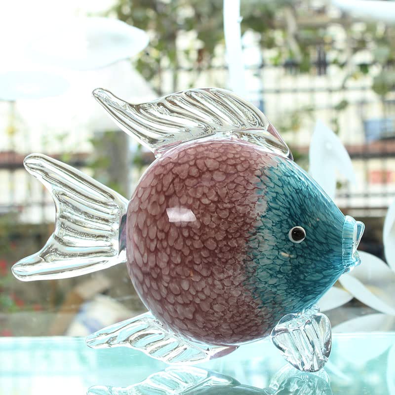 エレガントで豪華なガラス製魚型ランプ未使用元箱付き