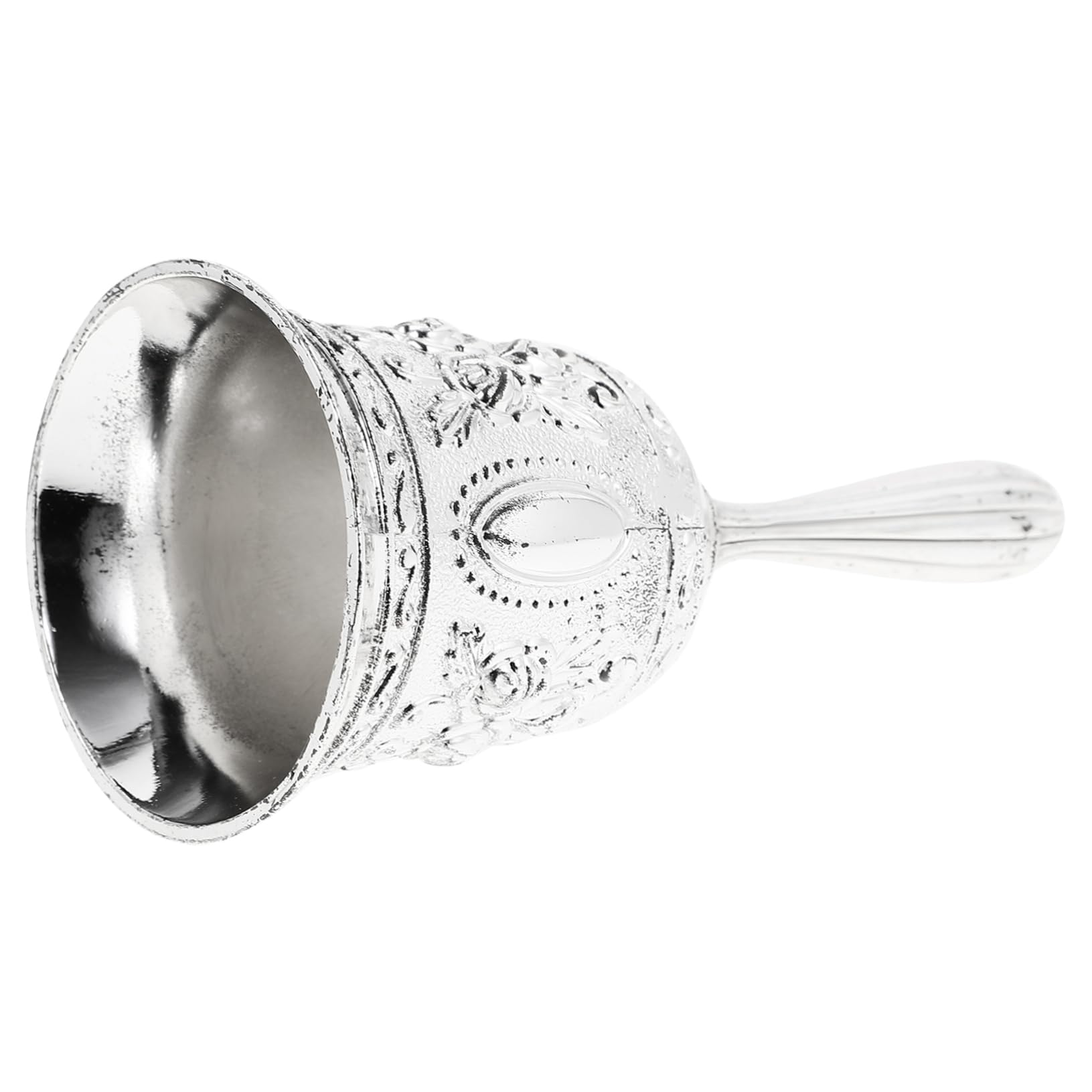 HOMSFOU 4 Piezas Campana de Mano de Metal para y Escuela Campana de Servicio Retro con Sonido y Diseño Ergonómico para Recepciones Almuerzos y Entrenamiento de Mascotas Práctica y