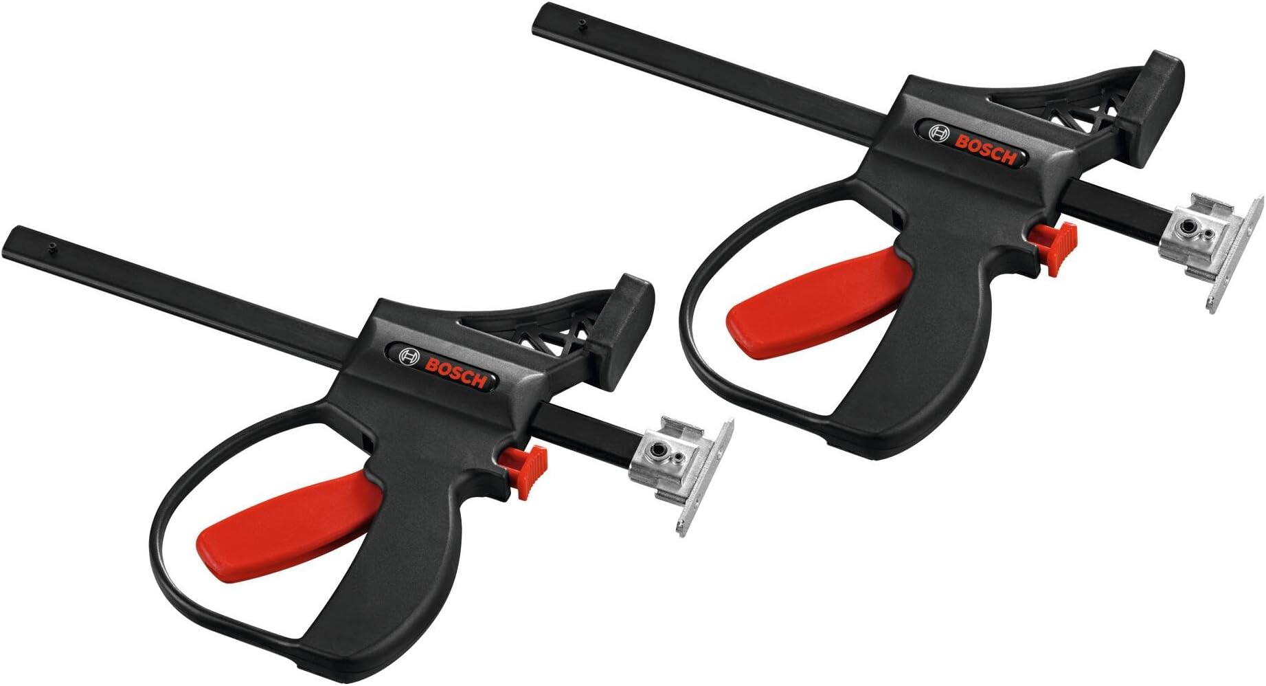FSNKZW Track Quick Clamps - Secure and Fast Clamping for Bosch Track-Saw Tracks, Push-Button Fast Release, Table Saw Quality Cuts, Lightweight Alternative for Jobsites (2 Pc.)