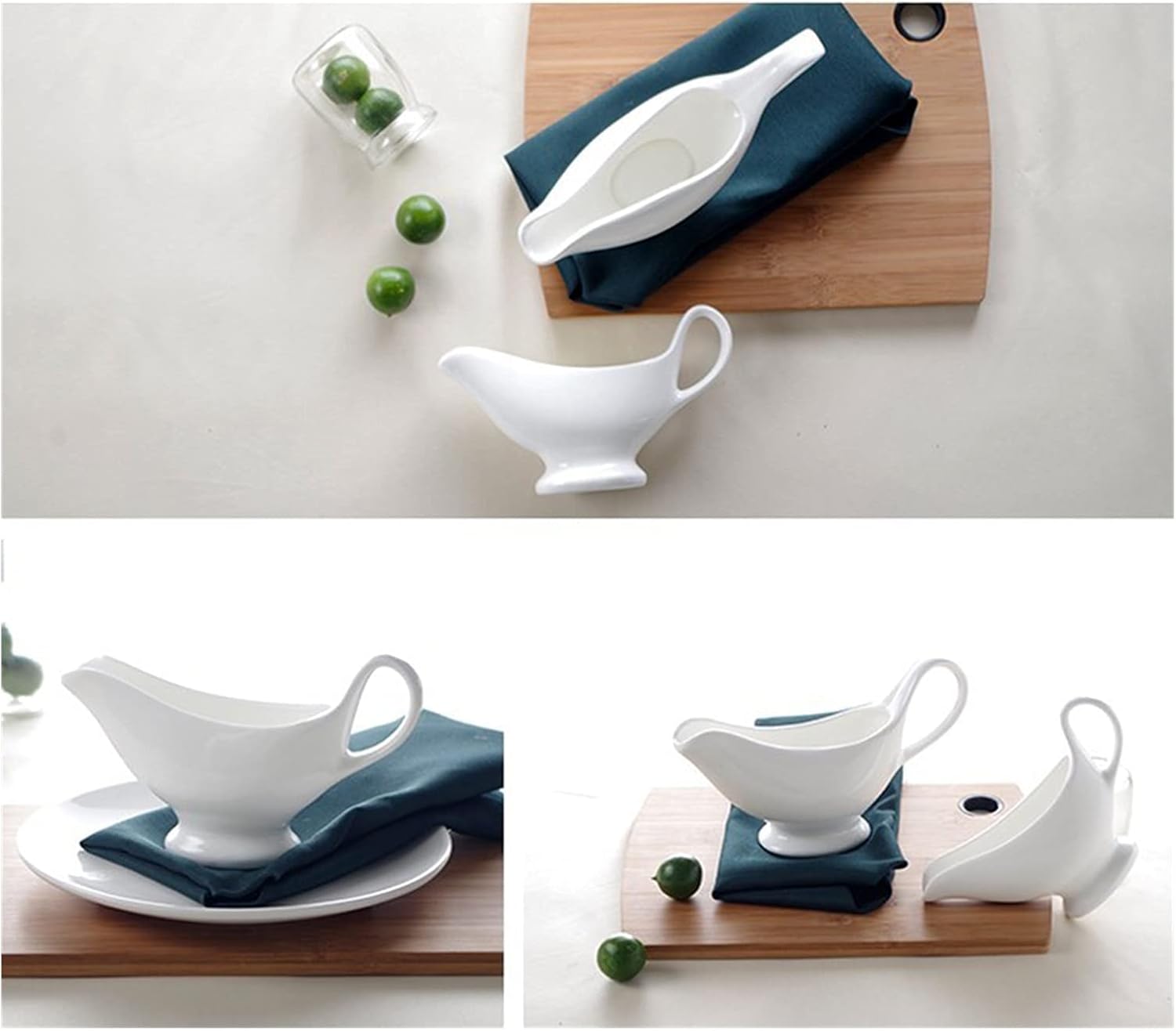 Steak Gravy Gravy Boat Container Plate Tableware Soy Sauce Vinegar Spice Dish Seasoning Plate Kitchen Gadget Set Ceramic with Handle (Color : Set 2) (Set 4) (Set 5)