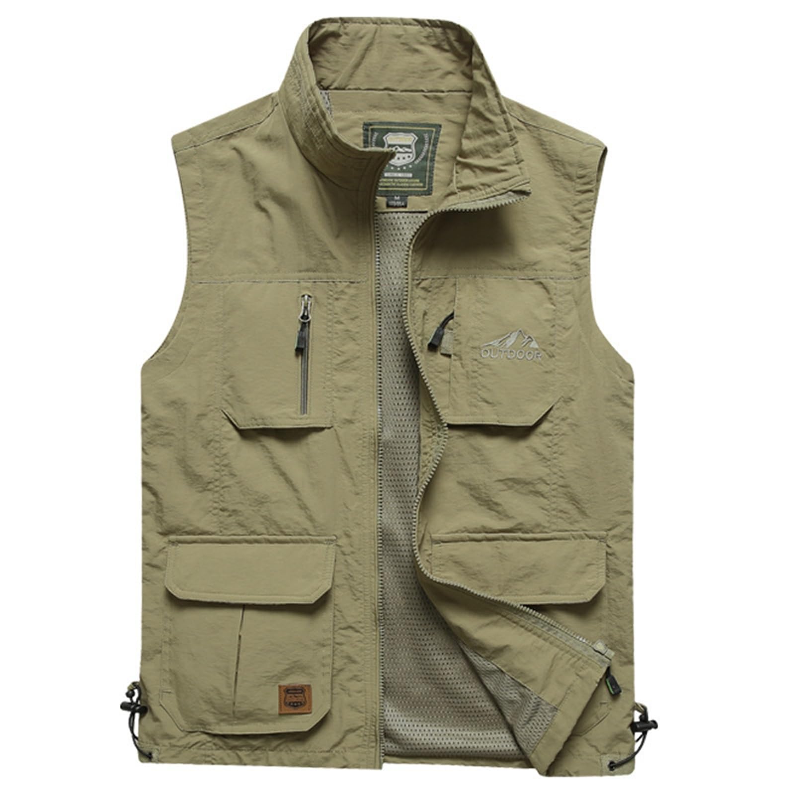 Wygwlg Gilet da fotografo per esterni da uomo, gilet estivo da viaggio per pesca da lavoro, gilet multitasche leggero senza maniche