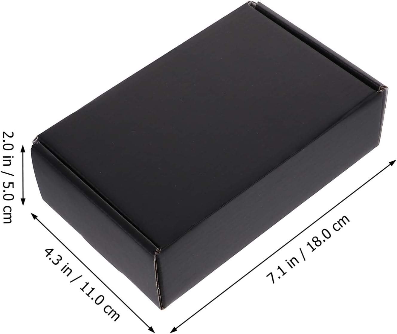 15PCS Shipping Boxes Set Corrugated Cardboard Box Mailers Jewelry Box Organizer Box Packing Case for Packing Mailing Wedding 18x11x5CM Black