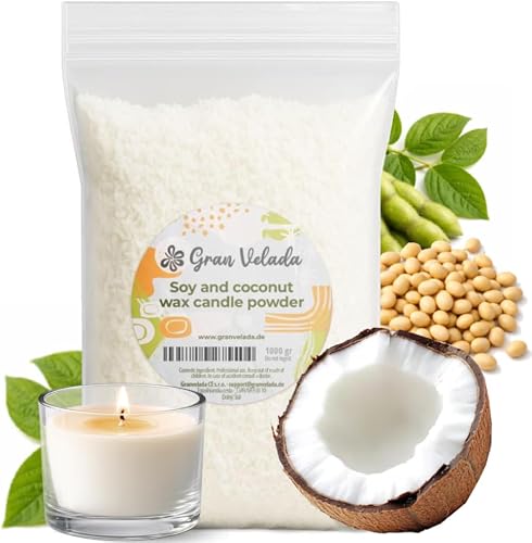 Gran Velada - Cera de Soja y Coco para Velas en Vaso 1 Kg…