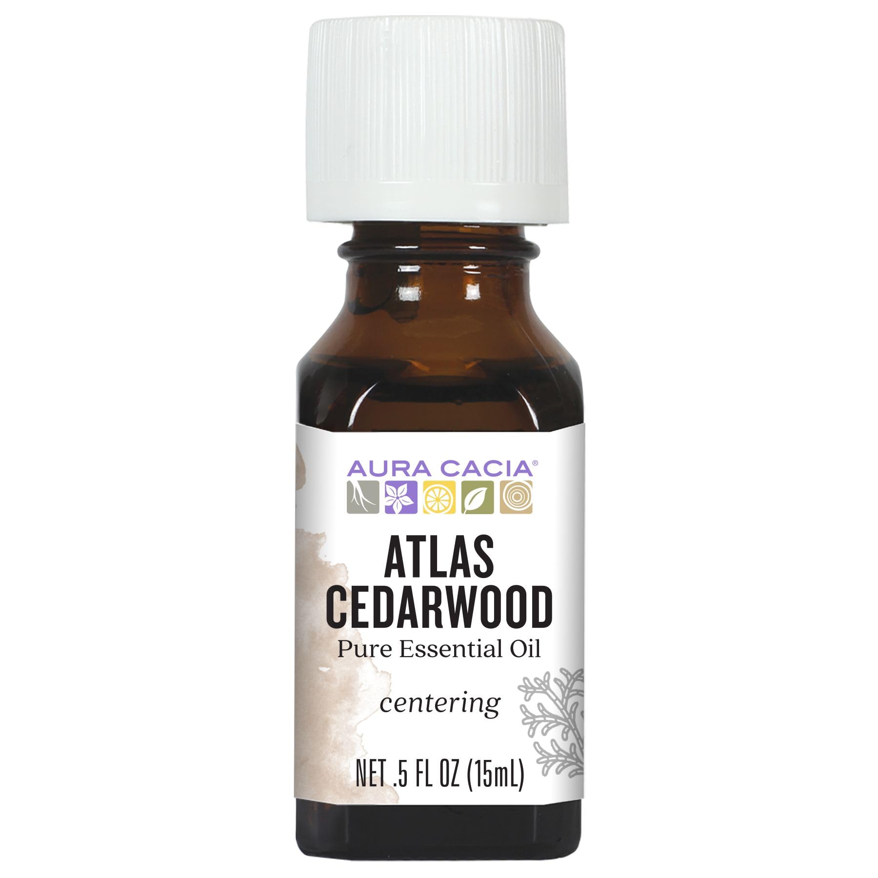 Aura Cacia Atlas Cedarwood Essential Oil, 0.5 Fluid Ounce, Packaging May Vary