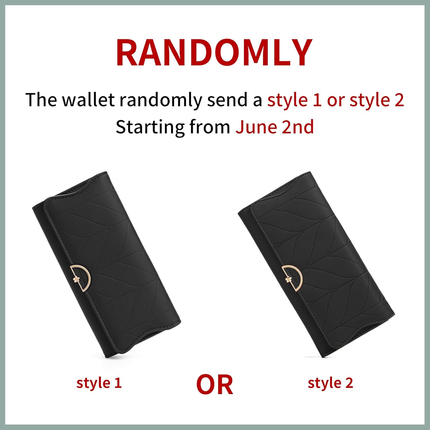 Leather Wallet for Women Trifold Womens' RFID Blocking Wallet Card Holder Purse Clutch with Zipper Coin Pocket,Black - Image 2