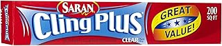 Saran Wrap Cling Plus Wrap, Boxed, 200 Sq Ft (Pack of 1)