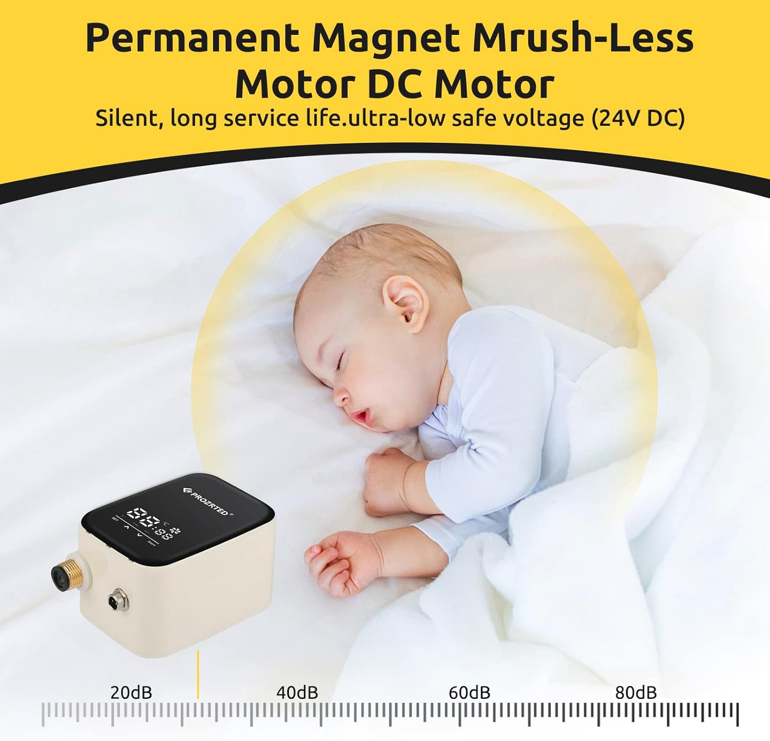 Digital Smart Instant Hot Water Recirculating Pump Kit with Built-in Thermostat Timer Digital Screen Under Sink Recirculation Pump System Extremely Quiet HBS24-12T