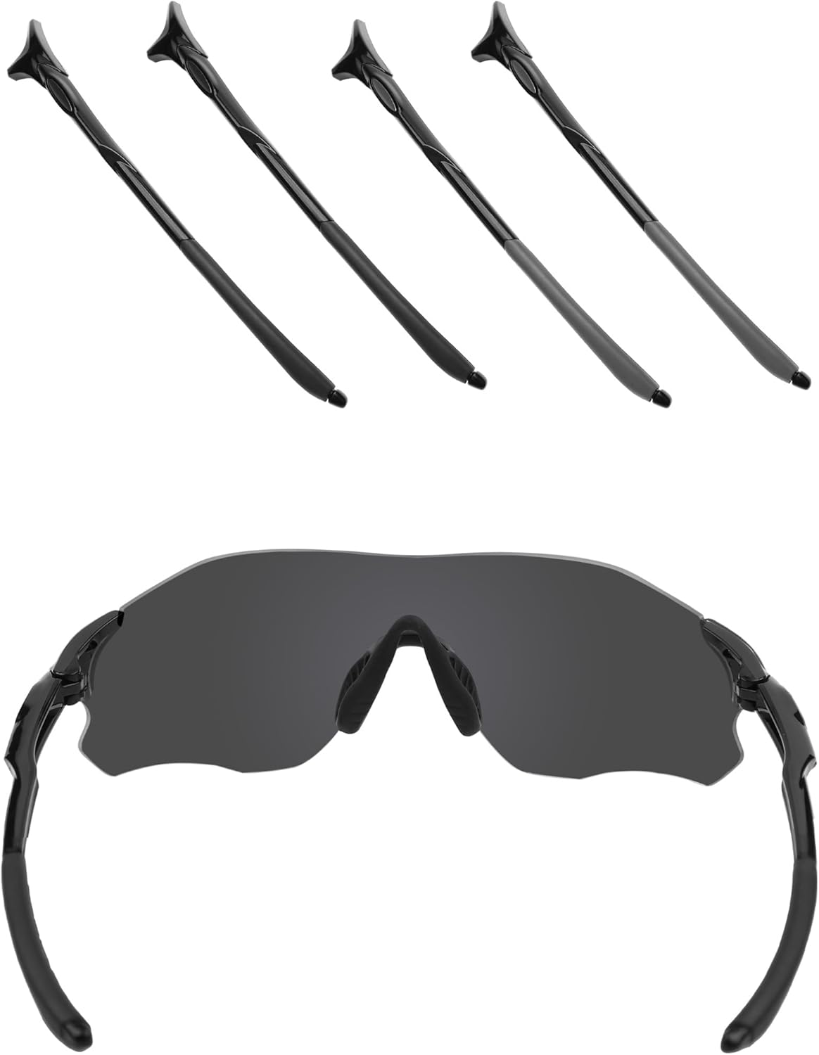 EZReplace Black Replacement Temple Arms Legs for Oakley EVZero Path Pitch Range Stride Blades Sunglasses