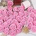 INSUNSIX Artificial Rose Flower Heads, 100pcs Pink Foam Roses Bulk Artificial Flower for DIY Wedding Bouquets Centerpieces Arrangements Party Baby Shower Home Decor (Stemless, Pink)
