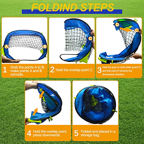 Everrush Soccer Goal Pop Up Kids Toddler Soccer Goals Nets For Backyard Beach Soccer Training Net Mini Portable Foldable Football Goal Indoor Outdoor Lightweight Practice Soccer Net With Carry Bag #TOP6
