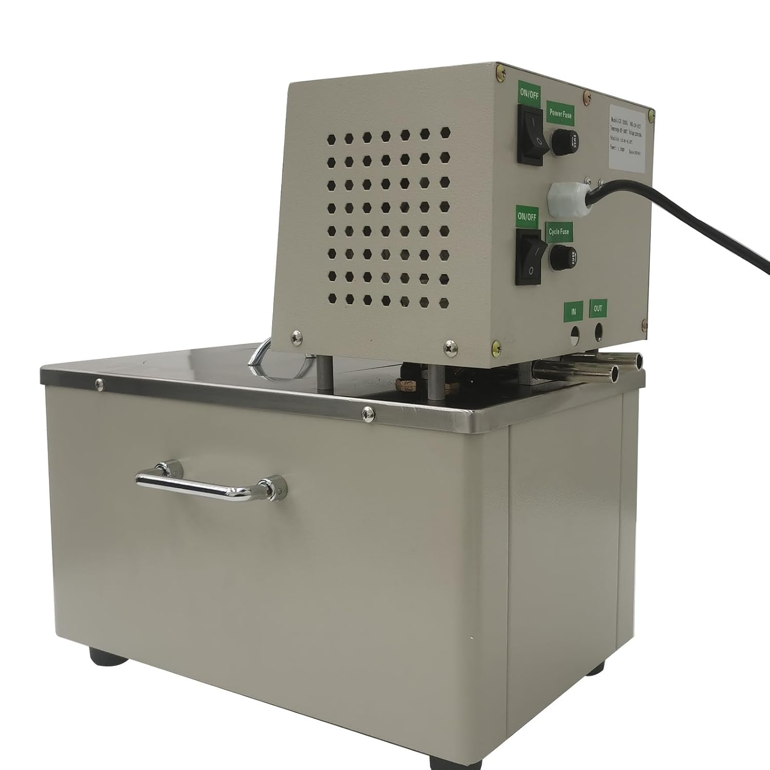 220V High-Temperature Thermostatic Oil/Water Circulating Bath with Dual Circulation,5L Digital Heater Circulator with Automatic Protection, 0-300°C, 1700W Precision Control
