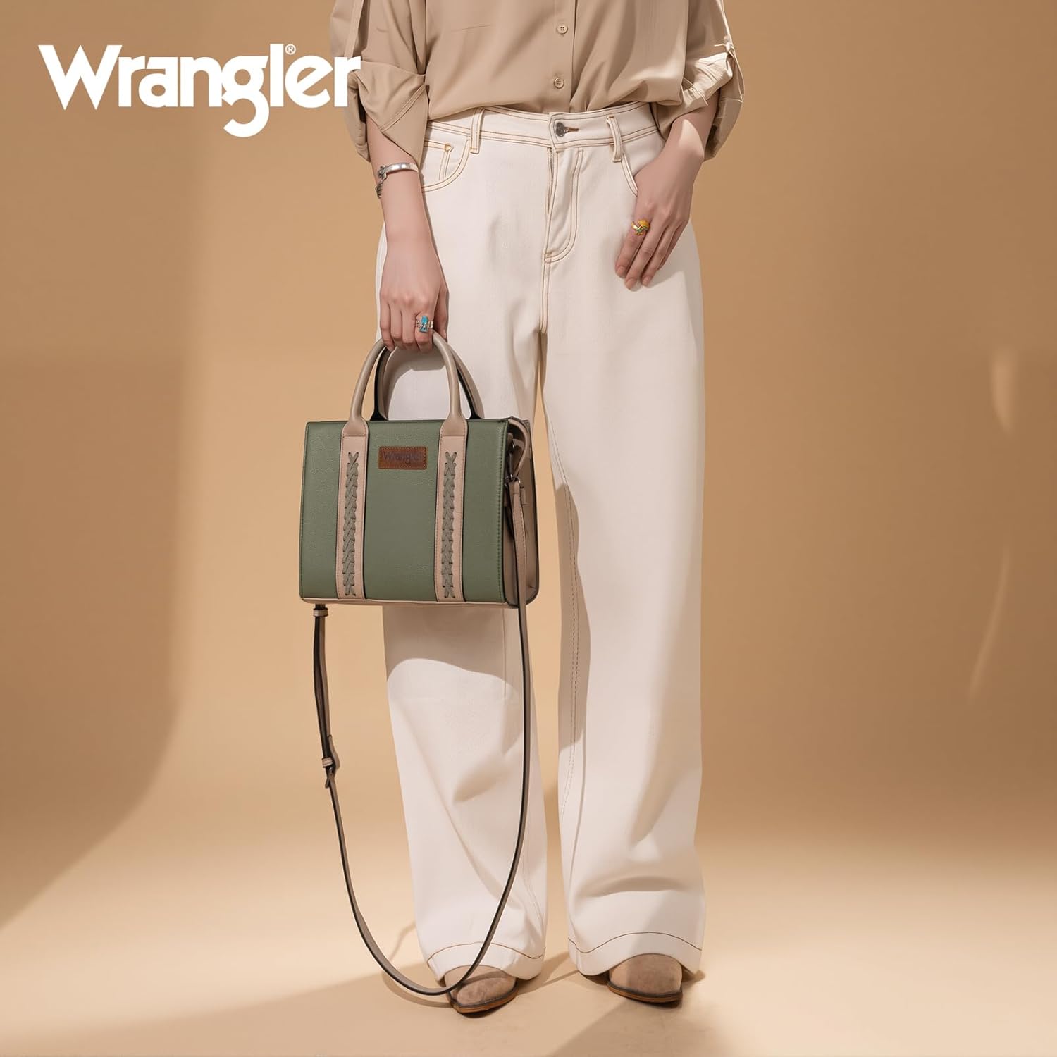 Wrangler Tote Bags for Women Top-handle Handbags and Purse for Women with Adjustable Strap - Image 2