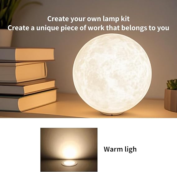 FYSETC 3D Printer Parts - Craetive DIY LED Lamp Kit: Only Hardware Accessories NO 3D Printed Parts, Bright Light Energy-efficient Custom Lighting Project for Pure White Nightlight Models