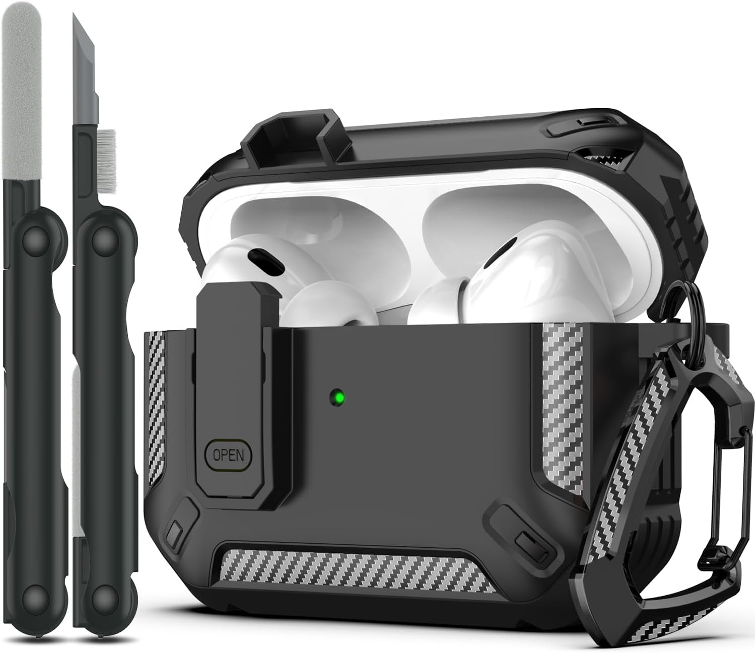 RFUNGUANGO AirPods Pro 2nd case protective case with cleaning kit