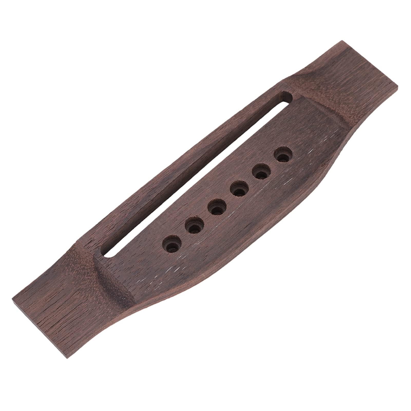 6 String Folk Guitar Wood Bridge Saddlywell Repair Kit, Durable Rosewood Bridge, Adjustable Wave, Great Replacement for Acoustic Guitar Enthusiasts