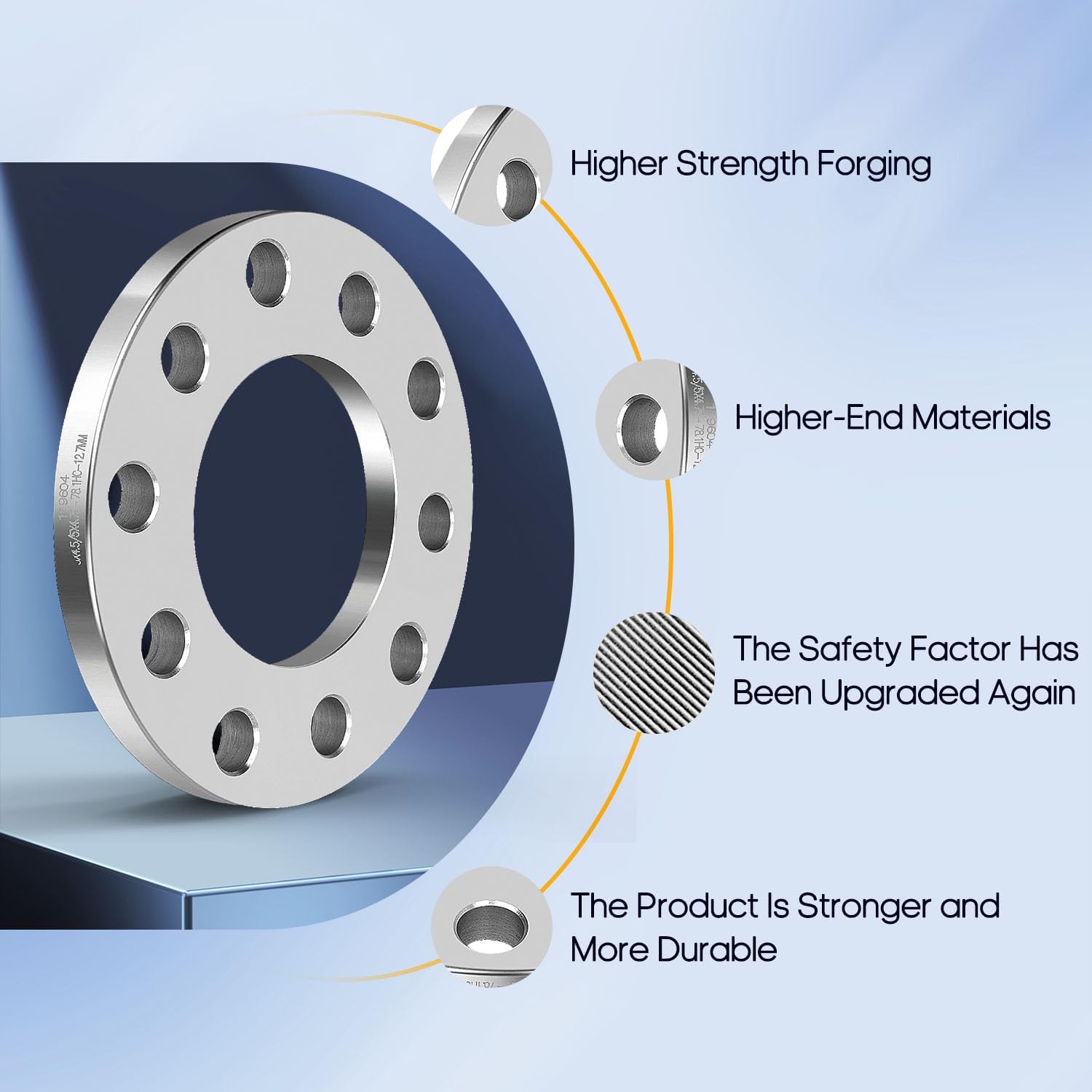OCPTY 5x4.75 or 5x4.5 Wheel Spacers 1/2" Thick 78.1 Bore Wheel Spacers Adapters Fit for Chevrolet S10 Camaro for Jimmy for Sonoma (2pcs)