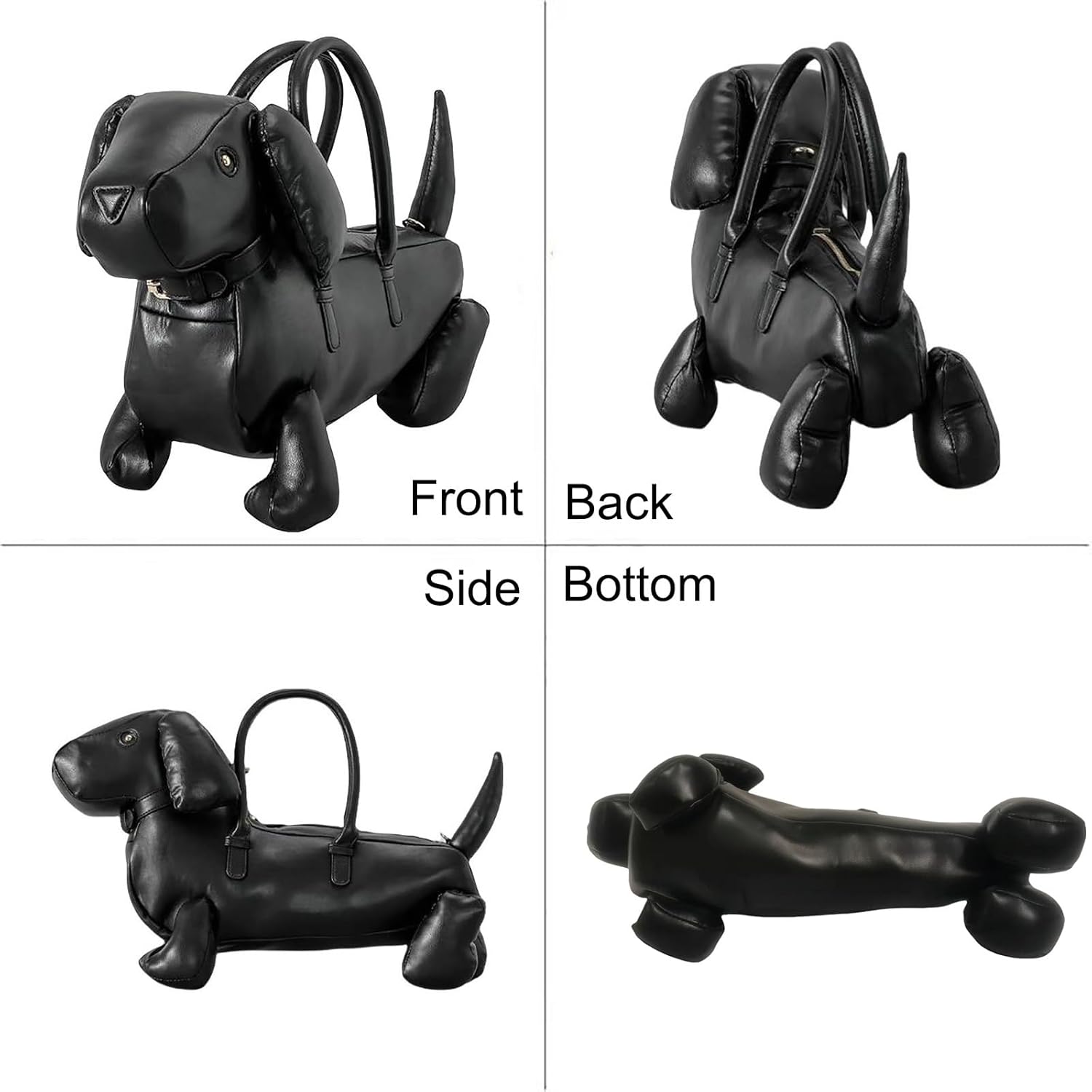 Women PU Leather Unique Novelty Dog Shaped Crossbody Shoulder Bag Handbag Purse - Image 5