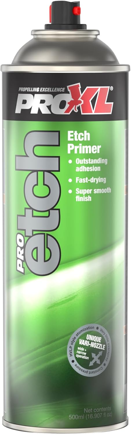 ProXL ProEtch Primer Aerosol - 500 ml | Acid Etch Primer for Bare Metal | Superior Adhesion & Corrosion Resistance | Fast Drying Formula | Ideal Base for Paint & Filler | Easy Application for Automotive Use