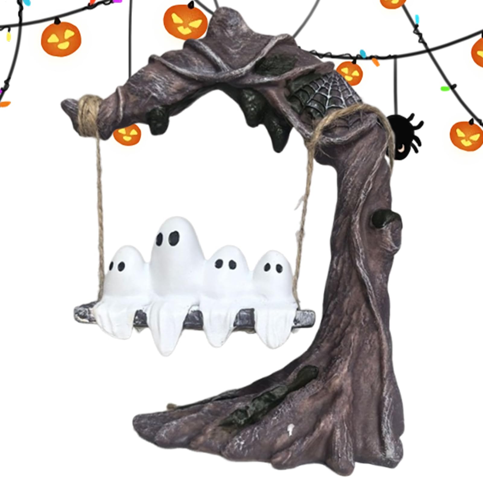 Décoration de fantôme mignon en résine pour table et fête Halloween