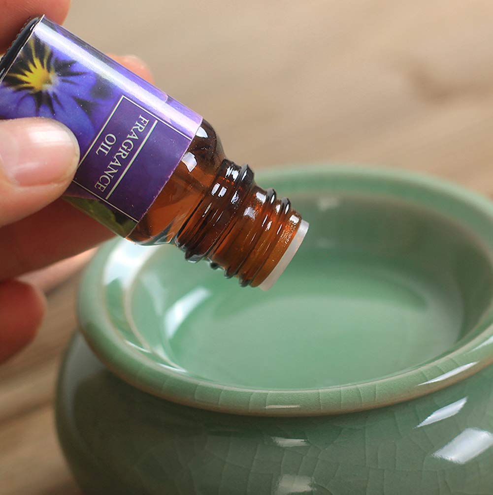 RXBFD Diffusore di Olio Essenziale in Ceramica, bruciatore di incenso Elettrico Regolabile con Temperatura di temporizzazione, Forno elettronico per aromaterapia in Legno di agar