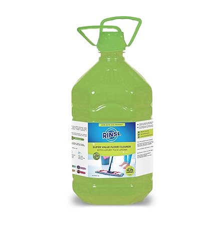 Rinsl Super Value Natural Disinfectant Floor Cleaner Liquid | Tile & Marble Cleaner | Eco-friendly & Non-Toxic |Luxury Tulsi- 5 Litre Pack
