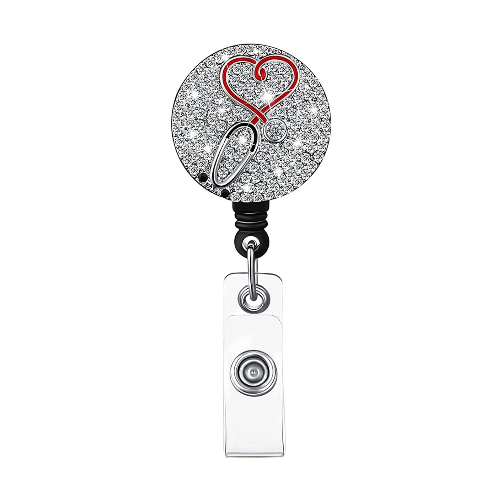 id card reel cute nurse badge holder for hospital office worker nurses women style a