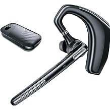 Swiitech Bluetooth Headset with Noise-Canceling Microphone, 110-Hour Battery Life, 500mAh Capacity - V5.1 Wireless Earpiece Dual-Device Connection for Phones & PC, Long-Lasting Comfort