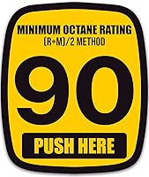 Vista 8 de Pegatina Diesel Push Here (bombas de combustible con clasificación de cetano, para camiones de gasolineras (2 x 2.5 pulgadas)