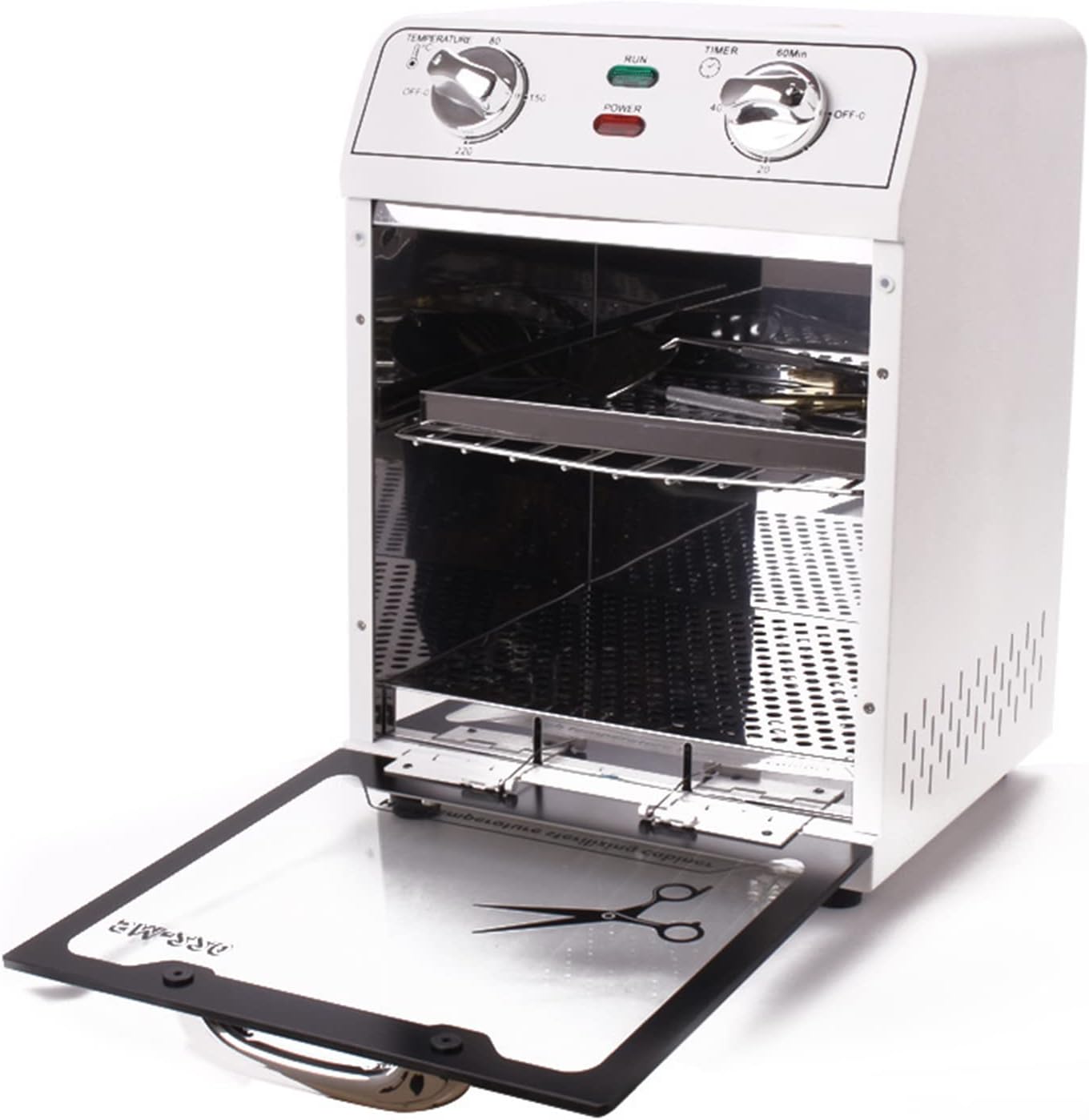 Hot Heat Towel Warmer with Two Layers Stainless Tray Cabinet Multi-Functional 12L for Manicure Spa Hair Beauty Salon Barber Dental Clinic Family Scissor Tools Health Steamer Equipment,White : Beauty & Personal Care