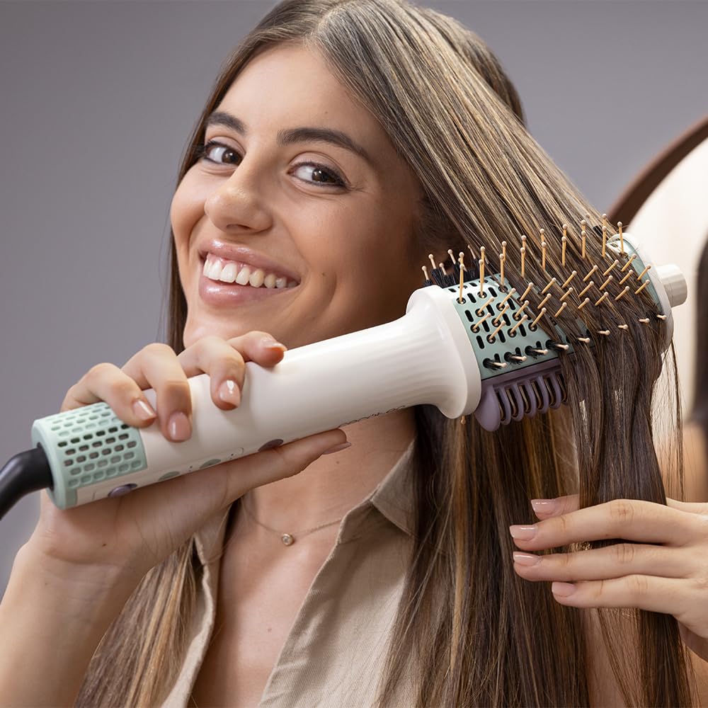 Cecotec Brosse Soufflante CeramicCare Allin1, Chauffante Brosse Coiffante 1500 W 4 en 1, 3 directions d'air et revêtement en céramique pour un séchage rapide et un coiffage polyvalent