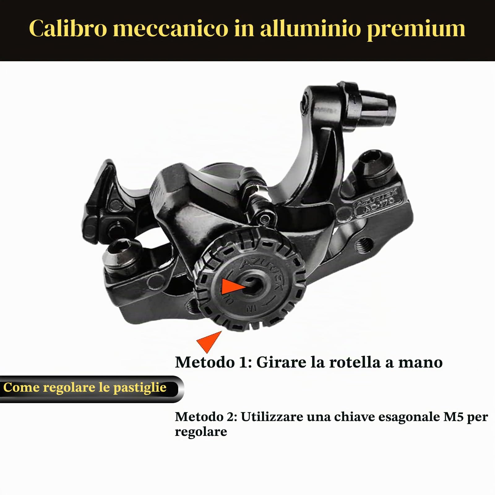Pinza freno a disco per bicicletta, pinza meccanica anteriore e posteriore in alluminio per bici da strada, mountain bike