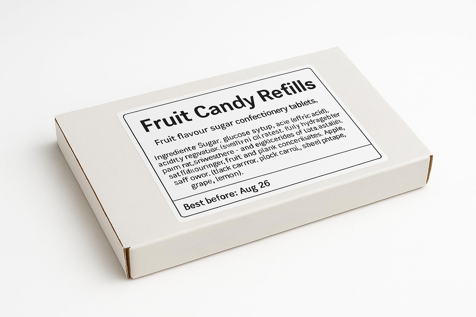 Fruit Candy Refills - Fruit Mix Flavours - Orange, Lemon, Strawberry, Cherry - Pack of 20 x 8.5g