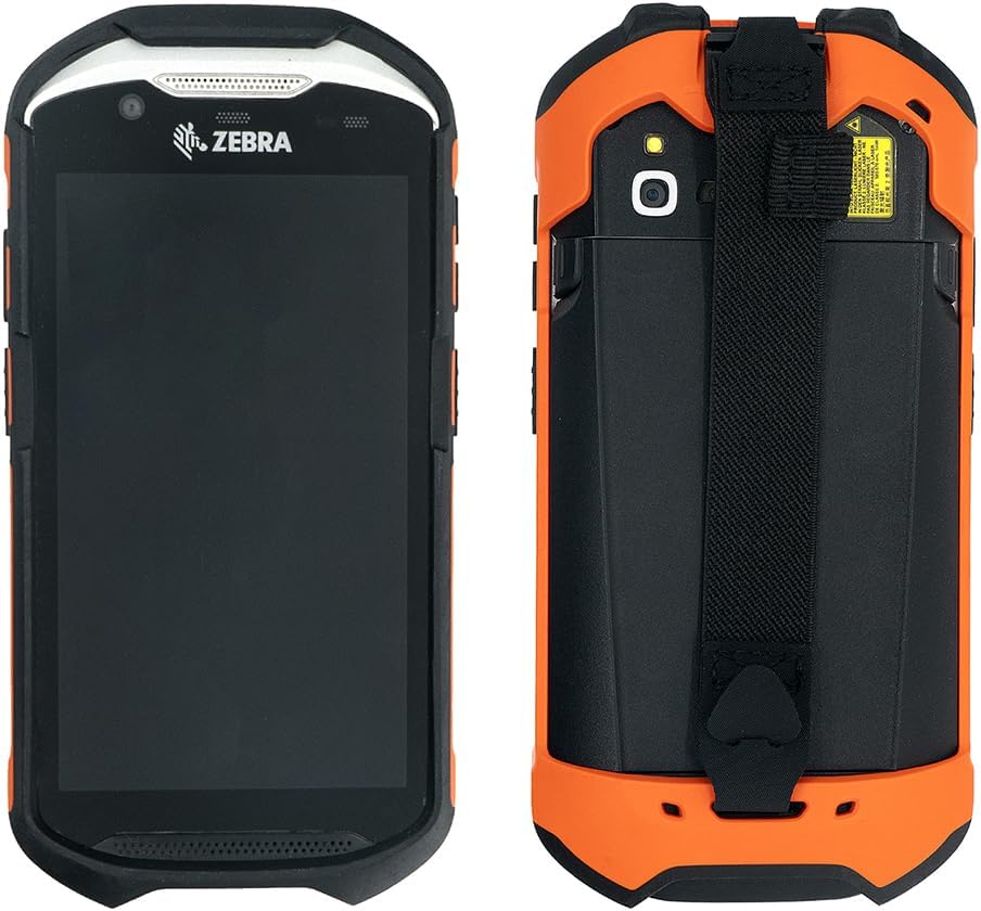 Protective Case Cover Bumper Case with Hand Strap Rugged Boot for Zebra TC52ax (SG-TC52AX-LORGB-01) Barcode Scanner，Sturdy Sensitive Protect(Orange)