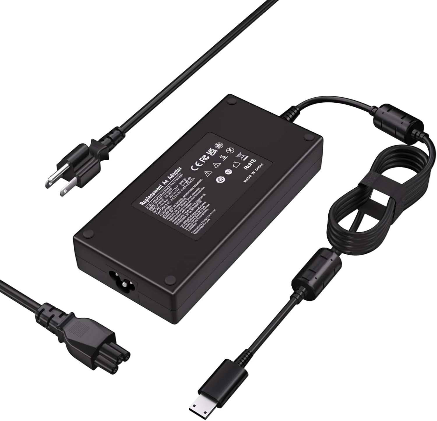 240W for MSI Laptop Charger 20V 12A, Fit for GS77 GE76 GE66 Raider GP76 GP66, Creator Pro Z17 Z16P Z16 X17 A1VFG A1VIG A1VHG A1VGG for MSI Gaming Laptop Charger Power Supply Adapter-Square Connector