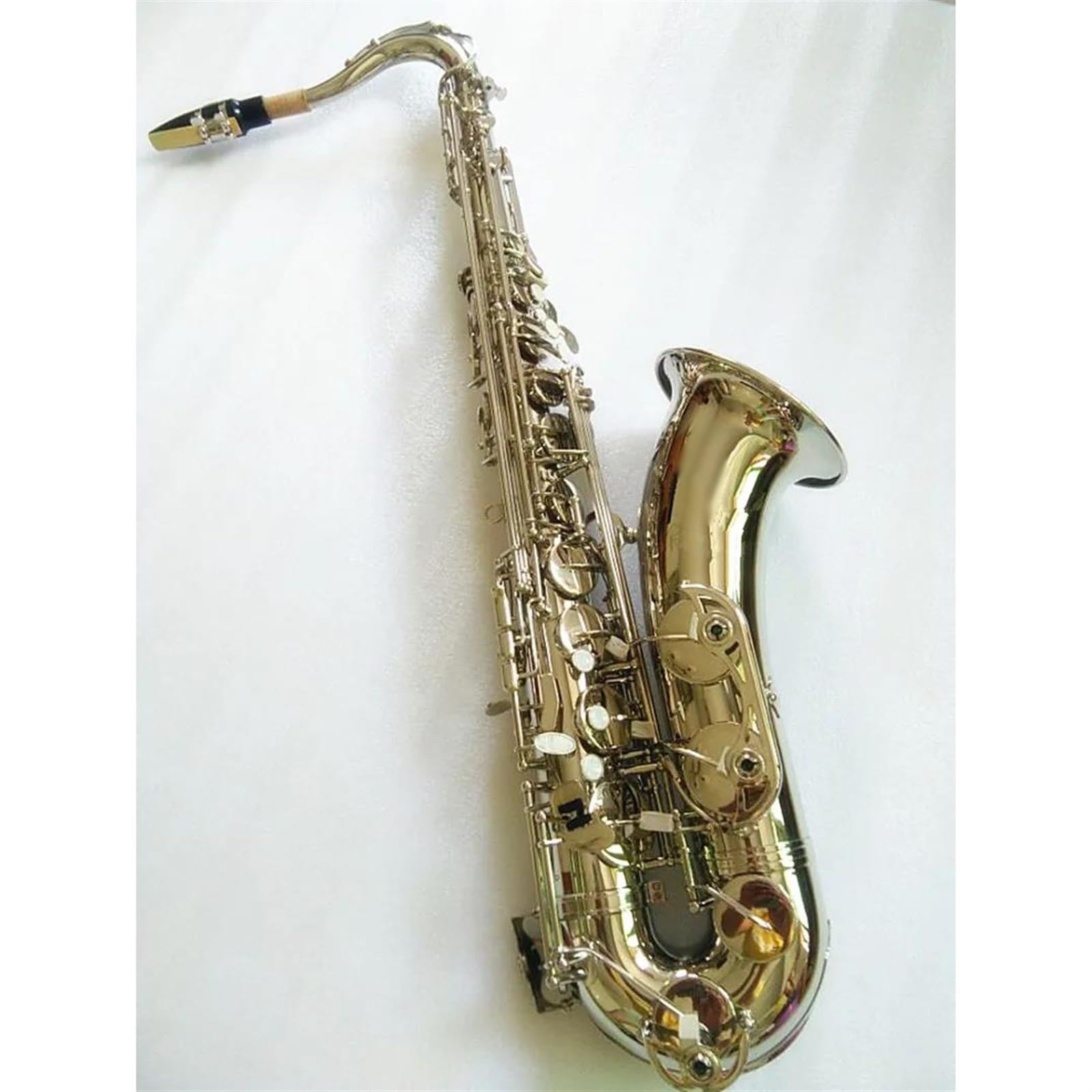 Saxofón Instrumento De Saxofón Tenor Saxofón Tenor Plata Niquelada Saxofón Tenor Boquilla Y Estuche