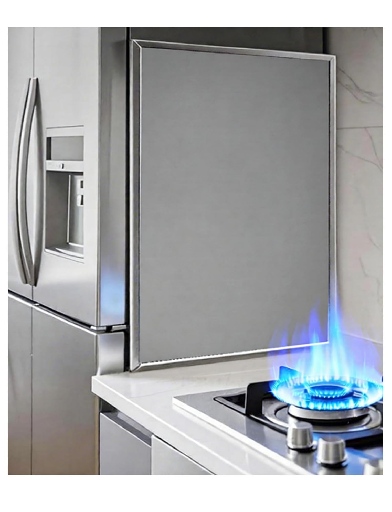 Pannello isolante ignifugo per stufe da cucina, cappe da camino e frigoriferi, pannello scudo termico per piani cottura a gas ed elettrici