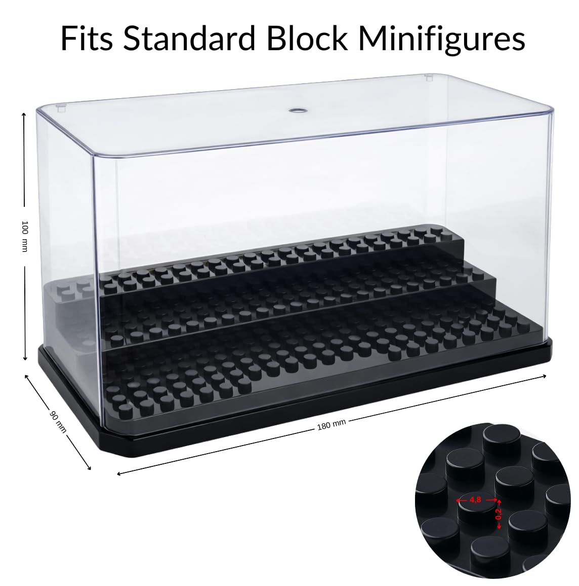 DailyTrends Acrylic Minifigure Display Case, Clear Dustproof 3-Tier Mini Figure Display Case Mini Figures - Image 4