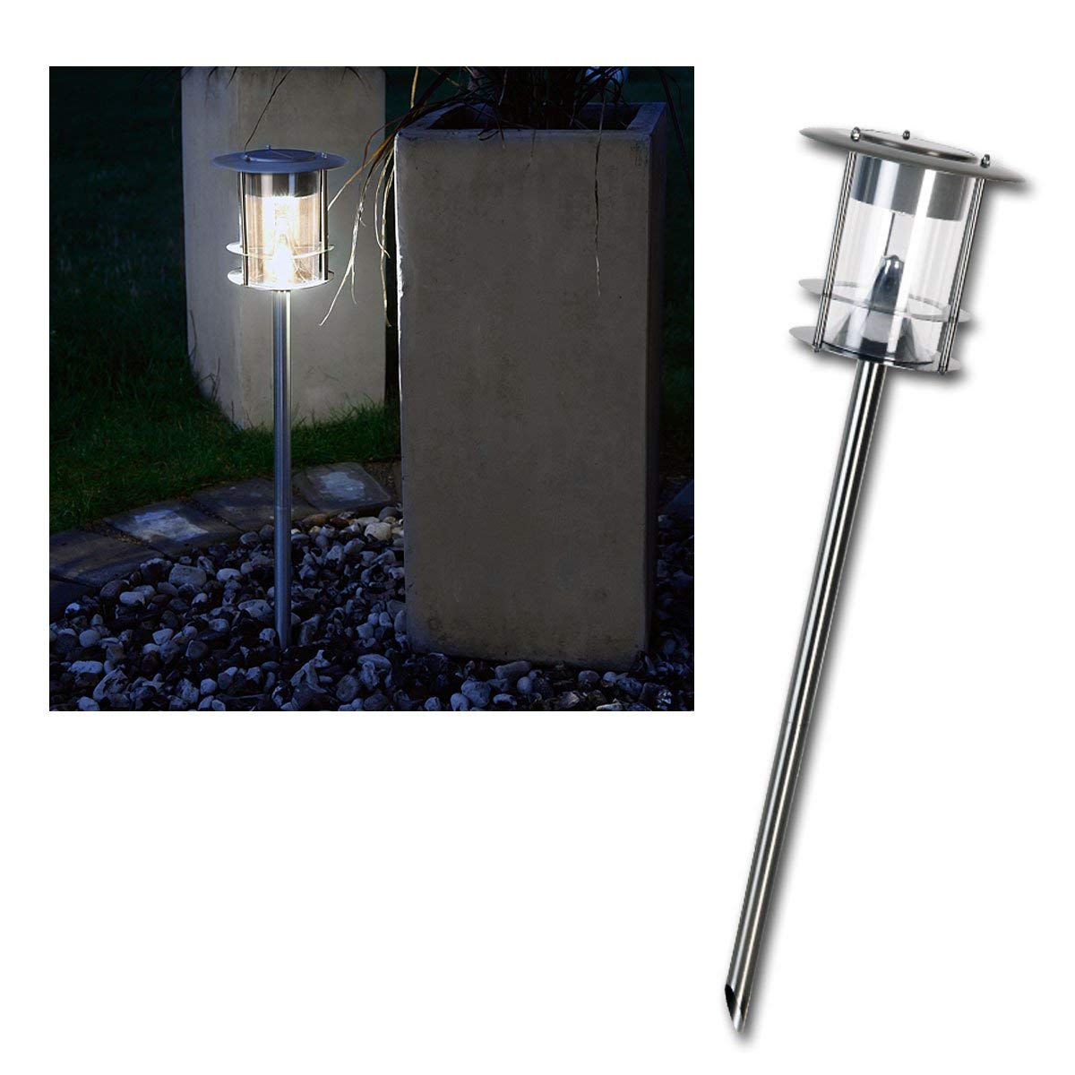 Best Season LED Solar Pathlight, Silber