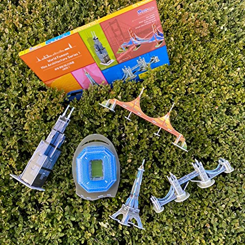 3D Puzzle Pop Out World World Famous Mini Collection Architecture Series, 5 Landmarks In 1 #TOP3