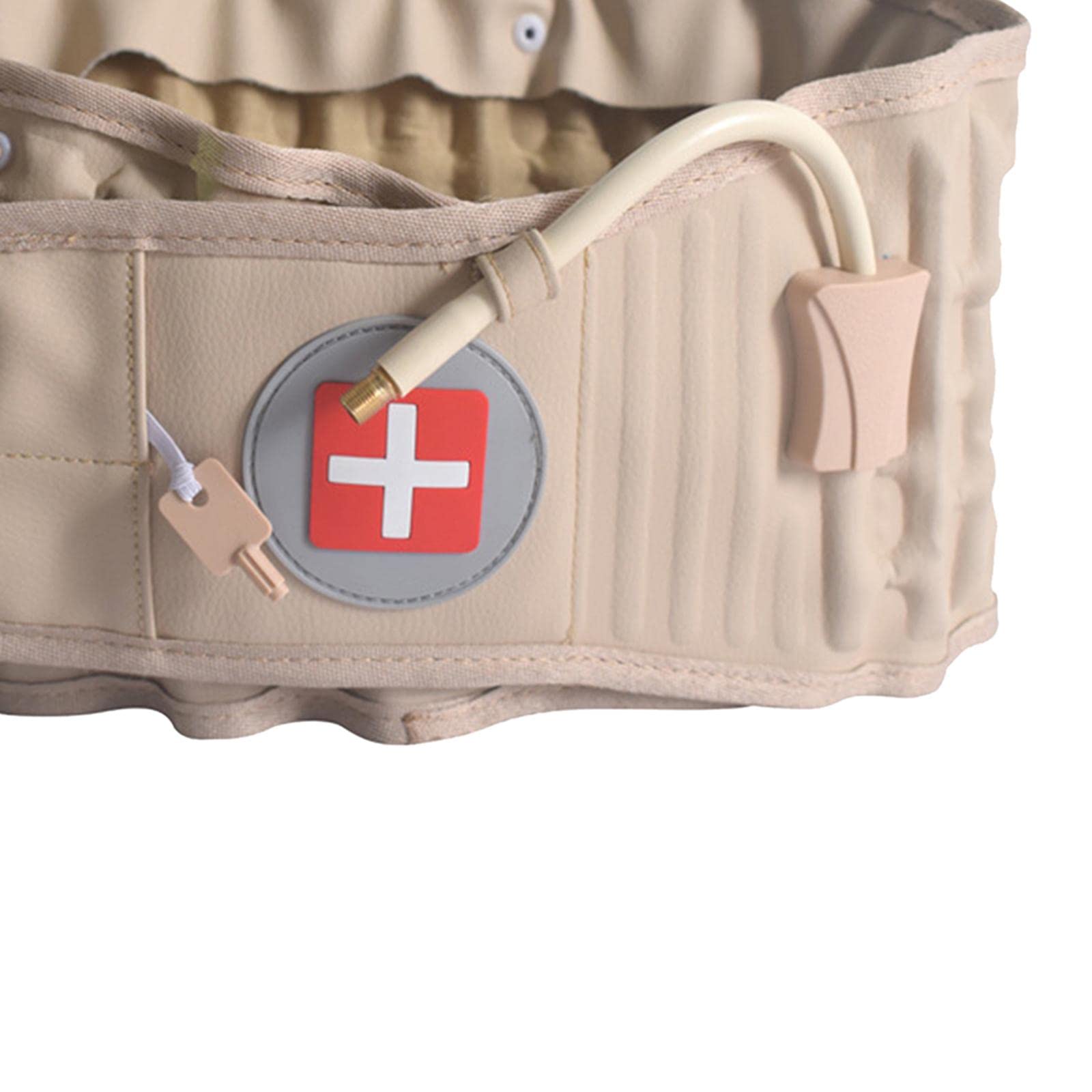 Aufblasbarer Rückenstützgürtel mit Verstellbaren Funktionen, Khaki Größe M