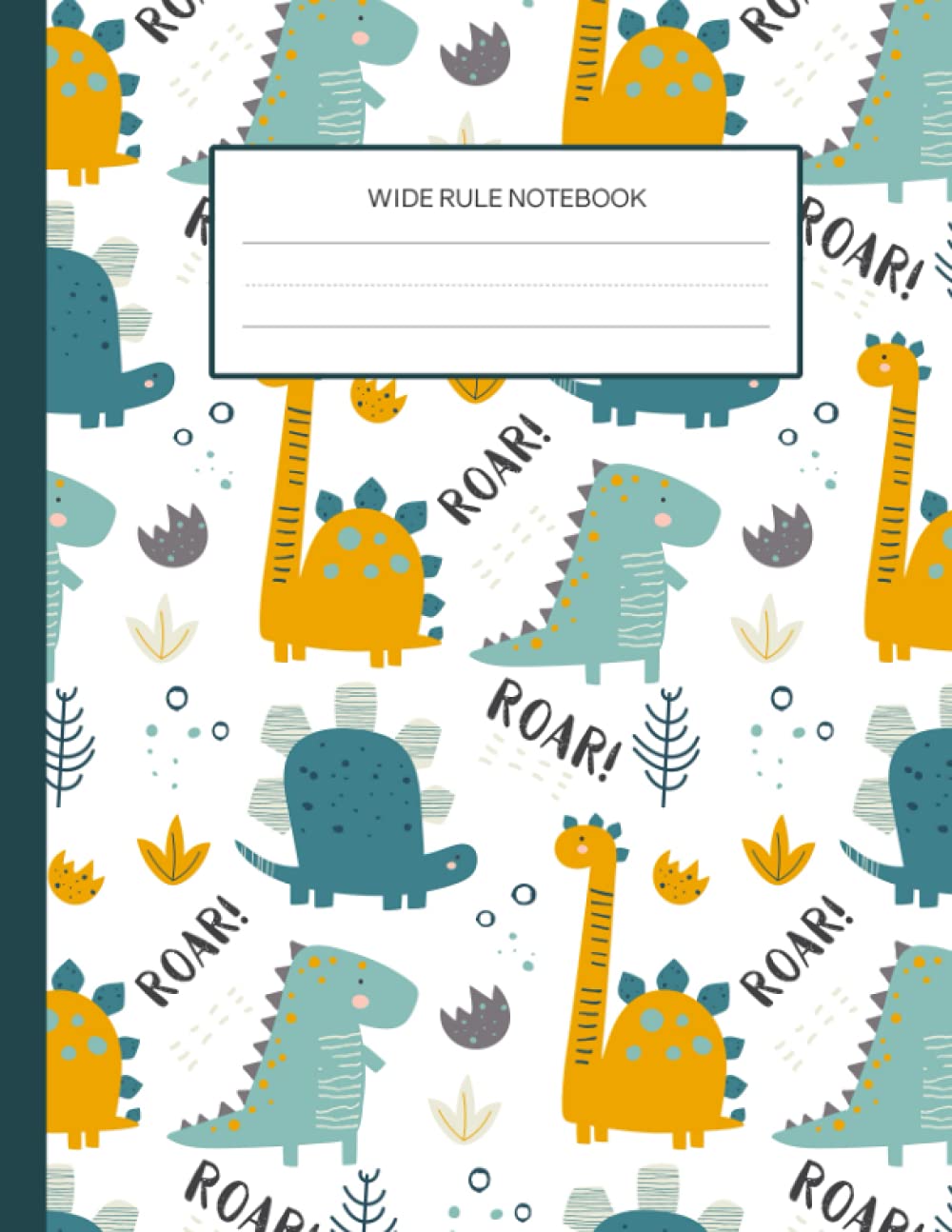 Wide Rule Notebook: Dinosaur Adventures / 8.5" x 11" / 120 Lined Pages / Softcover | Children's Composition Notebook for Class Subjects, Home School Students, and Creative Writing
