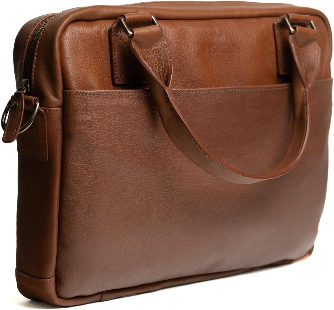 Full Grain Leather Briefcase | Elegant Handmade Leather Briefcase for Men, Perfect for Work and Business.