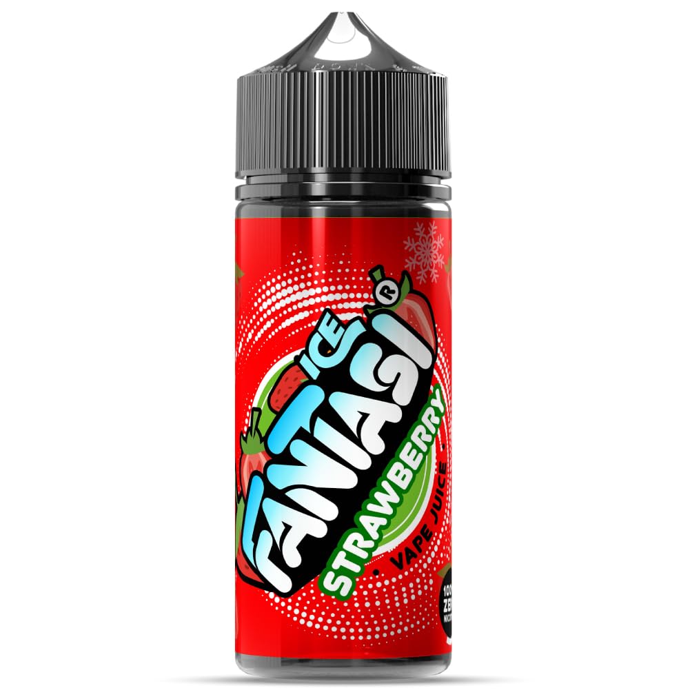 Fantasi IceVape Juice, 100ml, 70vg/30pg, No Nicotine, All Day Vaping, Sub Ohm E-Cigarette Liquid | 120ml Chubby Gorilla V3 Short Fill Bottle (Strawberry Ice)