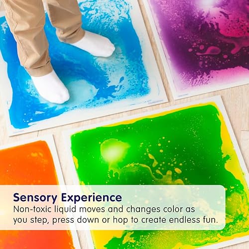 Miniatura 2 de Excellerations Azulejo Liquid Fusion, azul, 19 pulgadas x 19 pulgadas