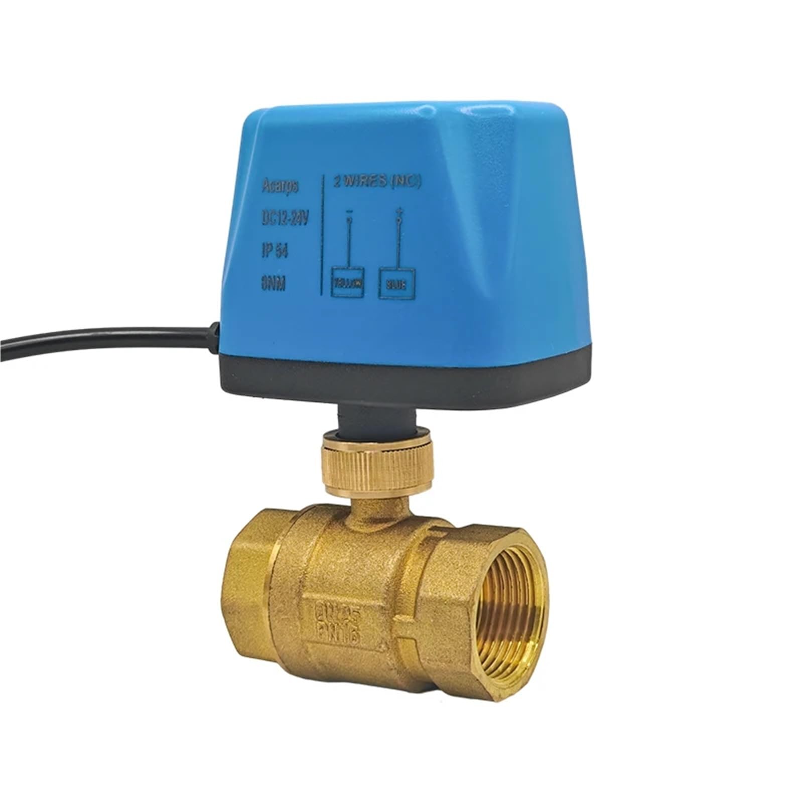 KKCZOFMJ Full Bore Motorized Ball Valve Brass 2 wire Power-off reset 1" 2 wire 220V 110V 24V 12V(NORMALLY OPEN-110VAC)