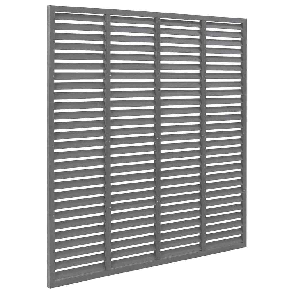 Vidaxl (Grey) Louver Fence Outdoor Garden Replacement Fence Panel Privacy Barrier Wpc Grey