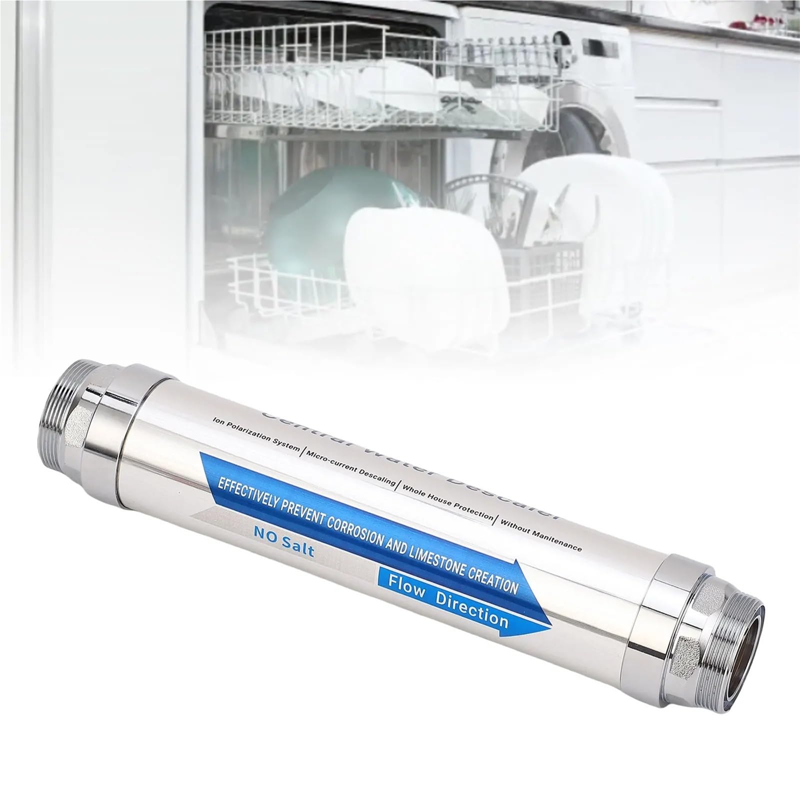 Sistema Descalcificador Magnético de Agua No Salada DN15/20 - Salida Única Acero Inoxidable(1 2in DN15)