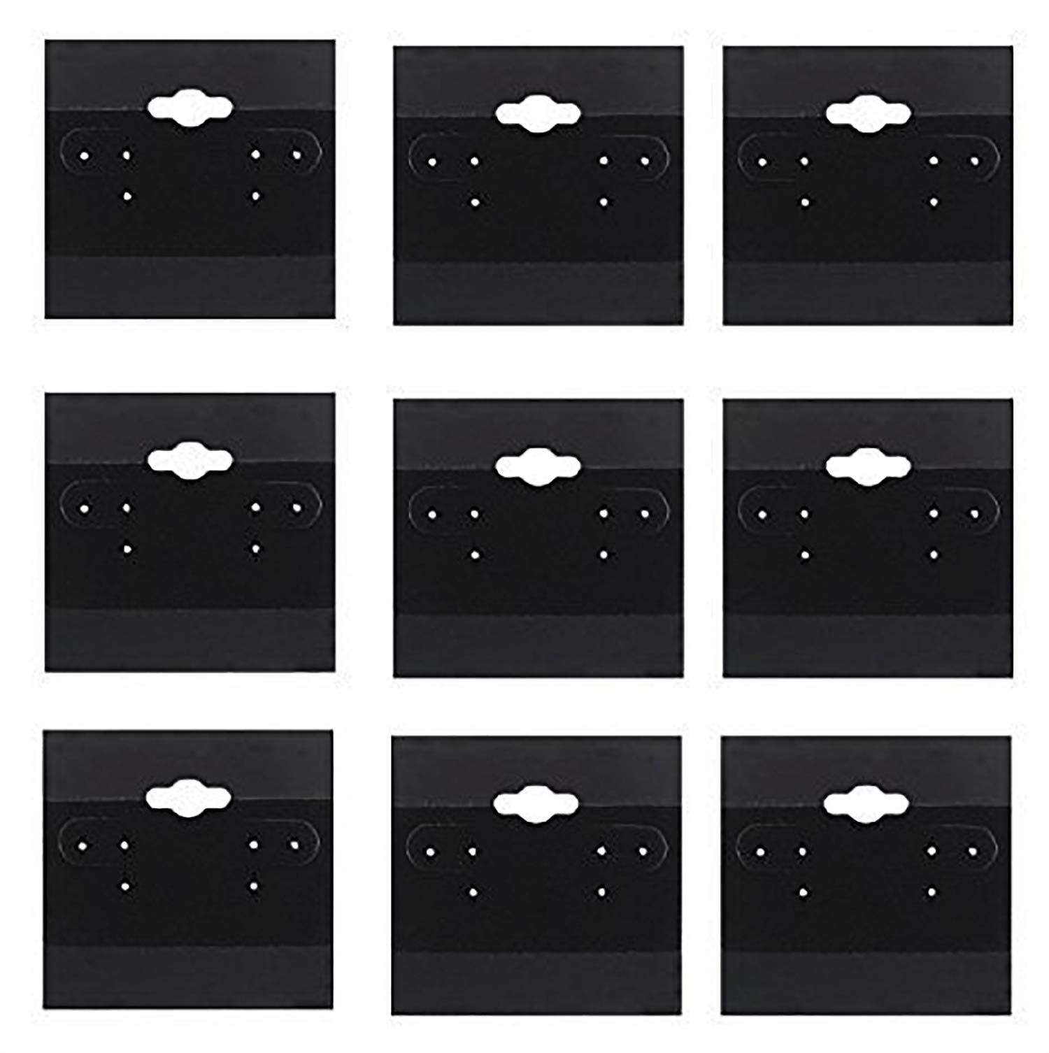 Adorox 200 Piece Black Earring Card Holders with Back Hook - Perfect for Earring Display and Organization - Image 4