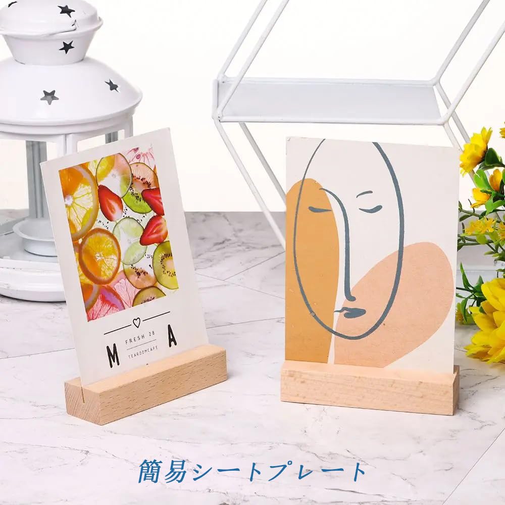 Amazon | YIXINLYMY 木製 カードスタンド メモスタンド カード立て 10